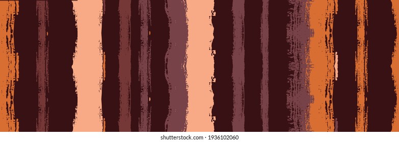 Funky Vertical Stripes Seamless Background. Cool Graffiti Trace. Autumn Winter Bright Fashion Print. Dirty Vector Watercolor Paint Lines. Spring Summer Distress Stripes. Paintbrush Lines Texture.