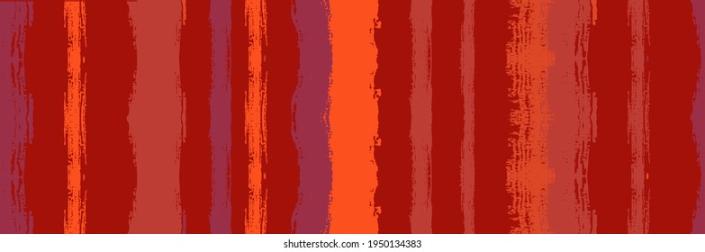 Funky Vertical Stripes Seamless Background. Seguimiento de angustia sucia. Graffiti de primavera de verano. El Invierno Otoño Funky Fashion Fabric. Banner De Líneas Pintadas A Mano. Colores de pintura de color de agua del vector desgarrado.