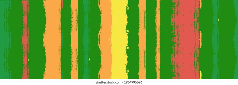 Funky Vertical Stripes Seamless Background. Dirty Distress Trace. Spring Summer Graffiti Stripes. Cool Vector Watercolor Paint Lines. Winter Autumn Bright Fashion Textile. Watercolor Lines Texture.