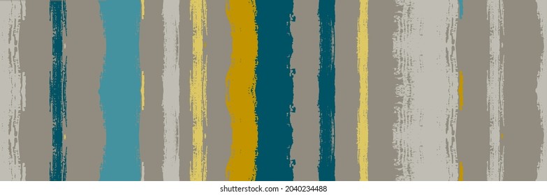 Funky Vertical Stripes Seamless Background. Rastreo de graffiti despedazado. Diseño de líneas de pincel. Rayas de socorro de primavera de verano. El Invierno Otoño Funky Fashion Fabric. Líneas de pintura de color de agua de vectores sucios.