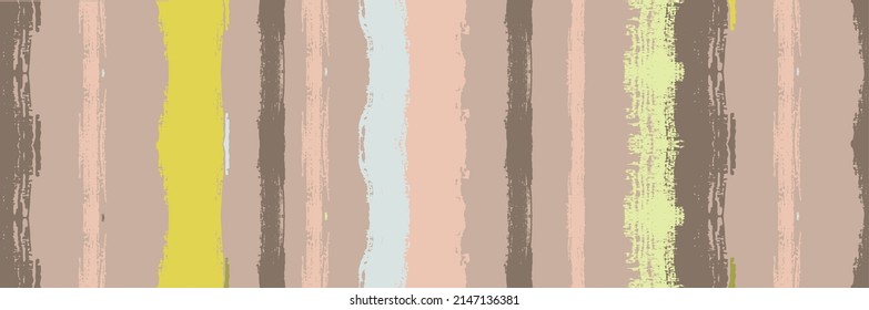 Funky Vertikale Streifen Nahtloser Hintergrund. Winter Herbst Trendmode. Torn Vector Aquarellfarben Paint Lines. Frühlingssommer-Notstreifen. Cool Graffiti Trace. Handgezeichnetes Lines-Banner.