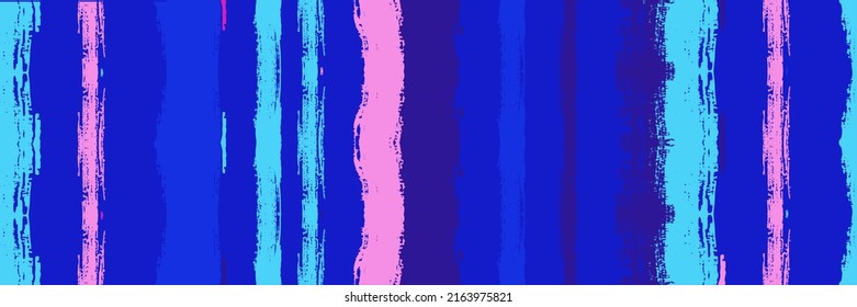 Funky Vertical Stripes Seamless Background. Dirty Vector Watercolor Paint Lines. Spring Summer Graffiti Stripes. Watercolor Lines Design. Winter Autumn Trendy Fashion Print. Torn Distress Trace.
