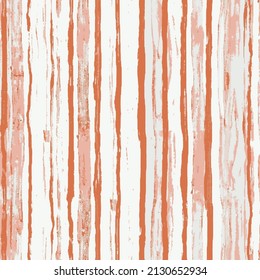 Funky Vertical Stripes Seamless orange Background. Dirty Vector Watercolor Paint Lines. Summer Spring Graffiti Stripes. Winter Autumn Modern Fashion Fabric. 
