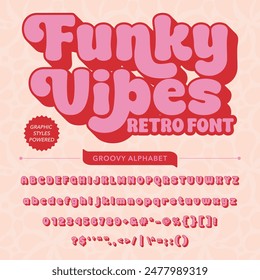 Funky Vibes Retro Vintage Display bold Font alphabet