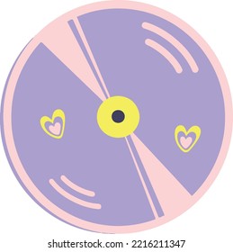 Ilustración de elementos retro de vinilo funky 