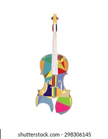 Funky violin in colors