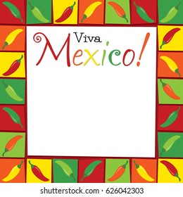 Funky Viva Mexico card in vector format.