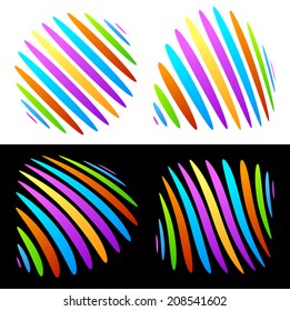 Funky vivid abstract shapes