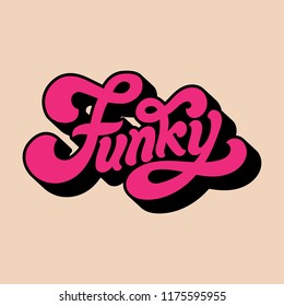 Funky word typography style illustration