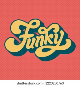 Funky Word Typography Style Illustration