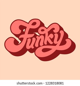 Funky word typography style illustration