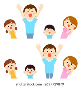 A fun-looking family set heading up