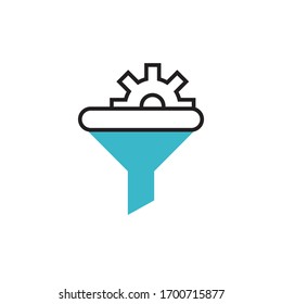 icono analítico de embudo ilustración vectorial diseño de estilo moderno. aislado sobre fondo blanco