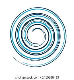 Funnel blue on a white background