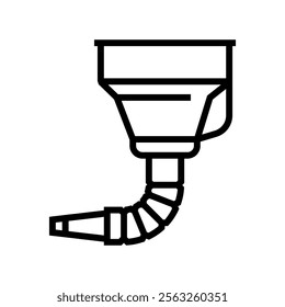 funnel car repair tool line icon vector. funnel car repair tool sign. isolated contour symbol black illustration