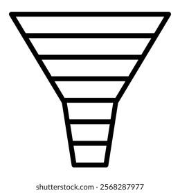 Funnel Chart Icon Element For Design