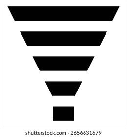 Elemento de icono de gráfico de embudo para diseño