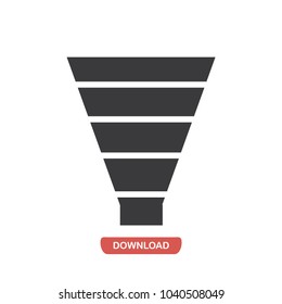 Funnel chart vector icon