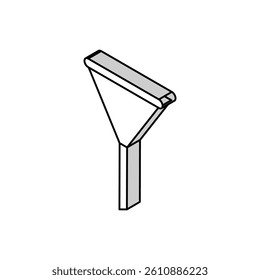 funnel chemical glassware lab isometric icon vector. funnel chemical glassware lab sign. isolated symbol illustration