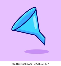 vector químico de embudo, icono plano, diseño plano