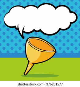Funnel color doodle, speech bubble