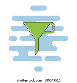 Funnel color thin line icon. Mbe minimalism style