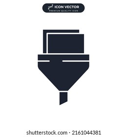 Funnel. Data Filter Icon Symbol Template For Graphic And Web Design Collection Logo Vector Illustration