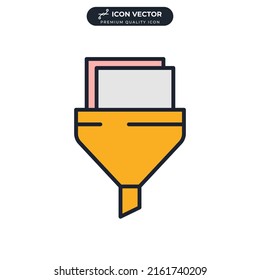 Funnel. Data Filter Icon Symbol Template For Graphic And Web Design Collection Logo Vector Illustration