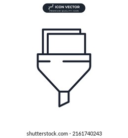 Funnel. Data Filter Icon Symbol Template For Graphic And Web Design Collection Logo Vector Illustration