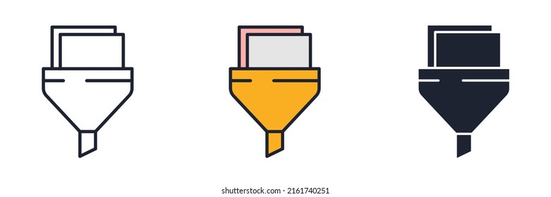 Funnel. Data Filter Icon Symbol Template For Graphic And Web Design Collection Logo Vector Illustration