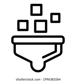 Funnel data icon. Outline Funnel data vector icon for web design isolated on white background
