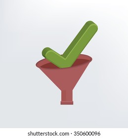 Funnel design,three dimension,vector