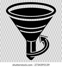 Funnel, diagram, process, analysis, filtering, sorting
