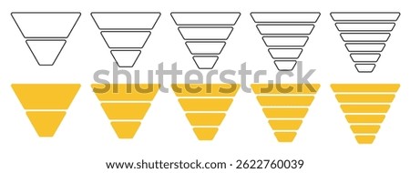 Funnel diagram template. Sale marketing infographic. 