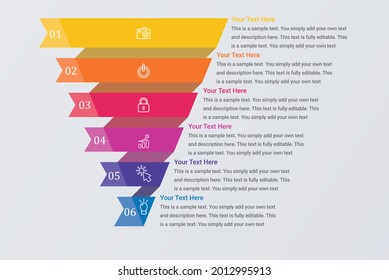 Funnel Diagram Template Vector Image 6