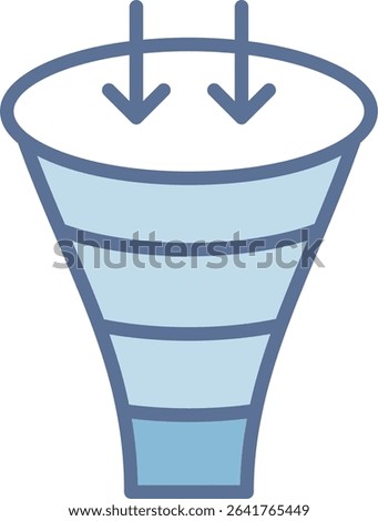 Funnel Filled Blue Tone Icon