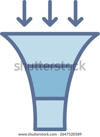 Funnel Filled Blue Tone Icon