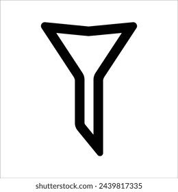 Funnel filter for simple flat style design