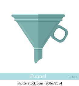funnel flat icon on white