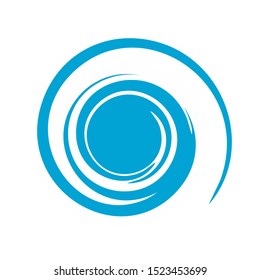 Funnel frame blue on a white background