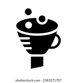 gráfico vectorial de ilustración de icono de glifo de embudo. Ilustración de elemento simple gráfico vectorial, adecuado para aplicaciones, sitios web y presentaciones aisladas en fondo blanco