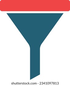 Funnel Glyph Two Color Icon For Personal And Commercial Use.
