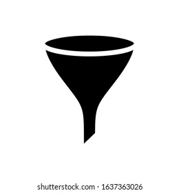 funnel glyph vector icon - ui icon vector