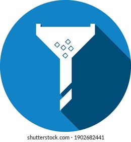 Funnel Icon | Chemistry lab, Filtering, testing, chemical, experiment.