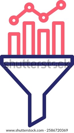 Funnel Icon Color Vector Illustration