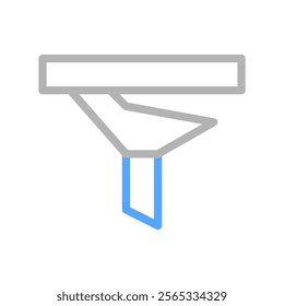 Funnel icon, data filter symbol. Concept of filtering, sorting, and analysis.