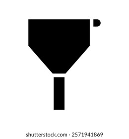 Funnel icon, data filter symbol. Concept of filtering, sorting, and analysis.