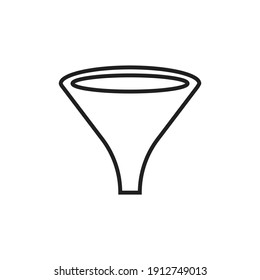 Diseño de iconos de embudo aislado en fondo blanco. ilustración vectorial