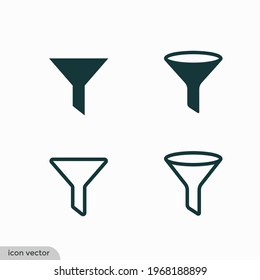 funnel icon filter symbol simple design element