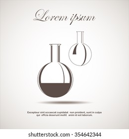The funnel icon. Filtered and filter, laboratory, chemistry symbol